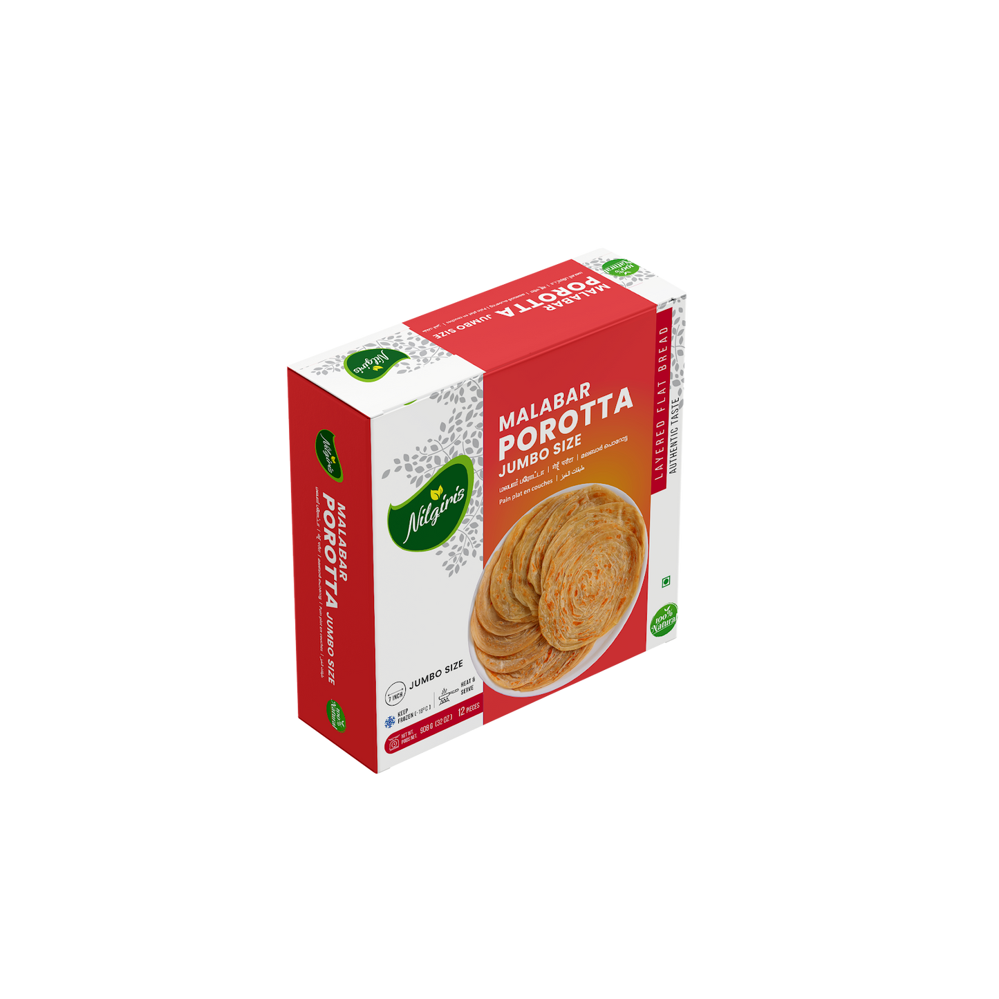Nilgiris Malabar porotta(jumbo pack) 908g
