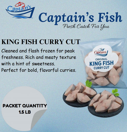 ORIGINAL KING FISH CURRY CUT 1.5LB - Captains Frozen Fish