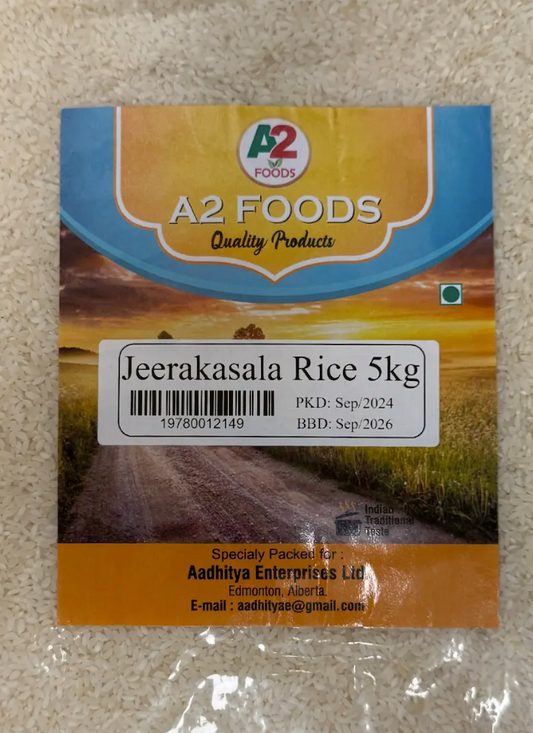 A2 Foods  Jeerakashala Rice 5 Kg